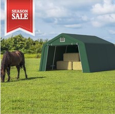 3,3x4,7m Zeltgarage Lagerzelt Weide Autozelt Unterstand Weidezelt Rundbogenhalle