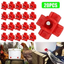 20 Pcs Automatic Waterer Poultry Drinker Device Chicken Duck Geese Quail Feeder
