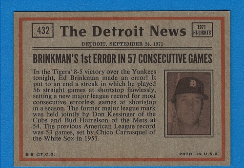 1972 Topps Baseball High Grade U-Pick to complete your set - 第 391/451 張圖片