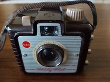 Vintage 1950's Kodak Brownie Holiday Flash Camera w/Strap Untested.
