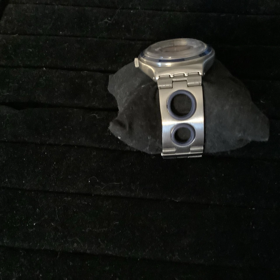 Swatch Irony Unisex Watch, Navy Face With Day/date - Image 4 of 4