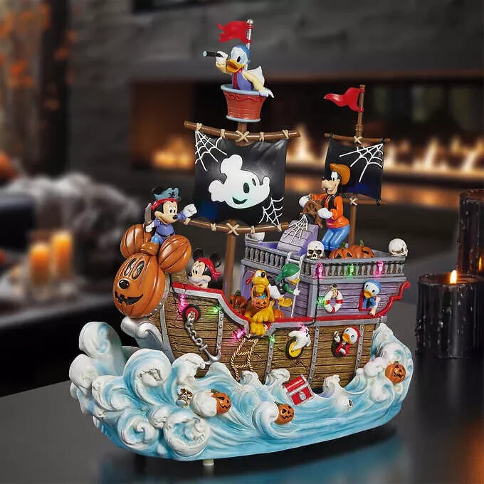 Disney Halloween Animated Pirate Ship Lights And Music Mickey