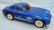 Luxe Car Blue 1956 Mercedes 300SL Tin Friction Toy Car.