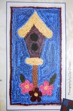 Punchneedle Kit w/Weavers cloth Primitive BIRD'S BUNKHOUSE Christine Baker