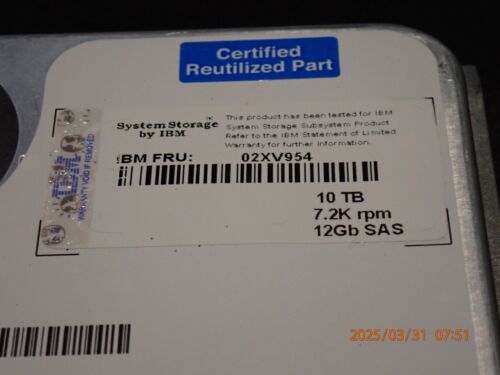 02XV954 IBM 10TB HD SAS 3.5" - Picture 4 of 7