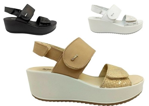 Sandali donna IGIeCO scarpe zeppa casual plateau in pelle di tendenza alla  moda | eBay