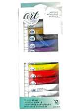 American Crafts 356057 Art Supply Basics - Professional Acrylic Paint, 12 Pieces