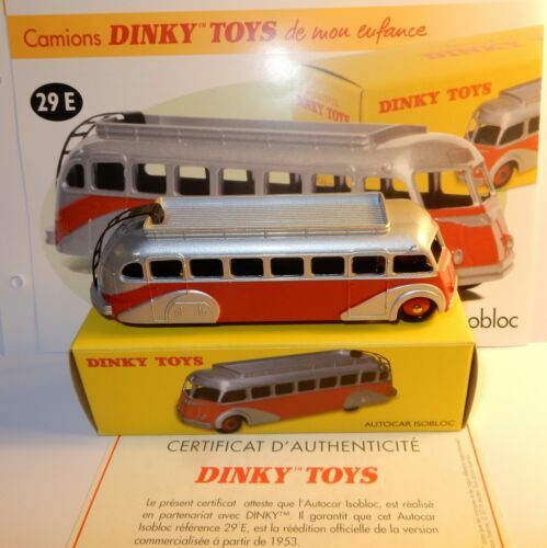 Modèle Réduit Autocar ISOBIOC Gris/rouge Dinky Toys Atlas 1/43 - Réf. 29E - Neuf