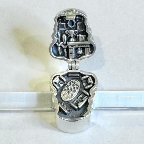 Polly pocket Style Harry Potter Hogwarts Gryffindor common room 925 silver charm - Picture 11 of 16