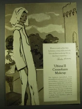 1971 Charles Revson Ultima II Cremefoam Makeup Ad - There is only a fine line