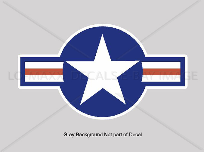 2x) United States Air Force USAF Roundel Cell Phone Sticker