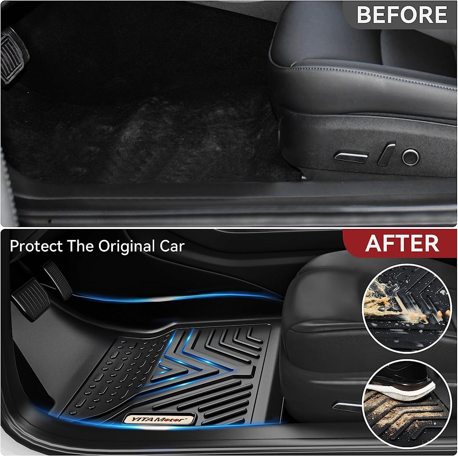 Floor Mats Front Rear Liners For 20162019 Kia Optima Hyundai Sonata