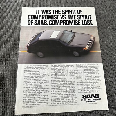 1991 Saab 9000 S Advertisement 
