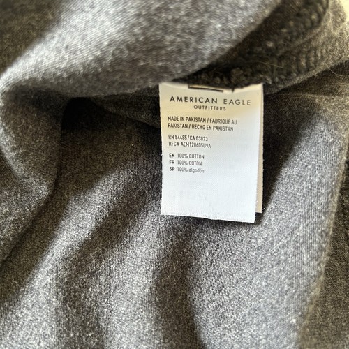 American Eagle Shirt Mens X Small Gray Ribbed Casual - Picture 4 of 5