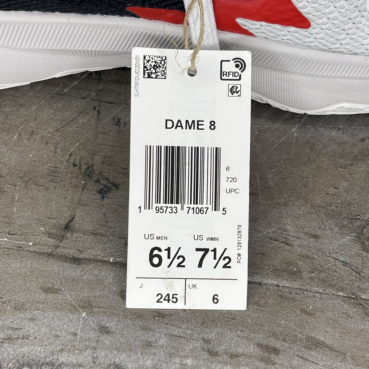 Adidas DAME 8 Damian Lillard White Red Basketball Shoes GY0384