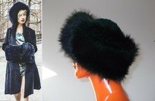 Pelliccia FUR Colbacco Cappello 54 Marmotta Canadese VERDE  Fox Fuchs ho visone