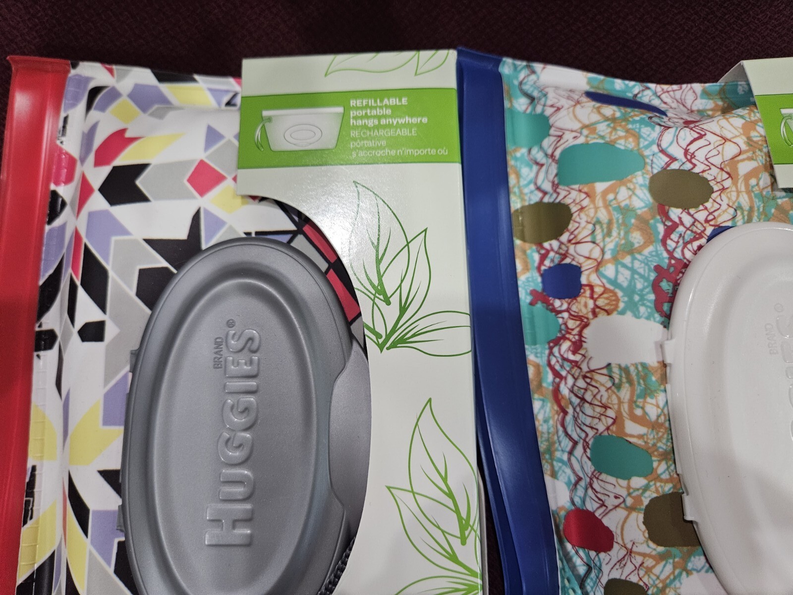 LOT OF 2 NEW HUGGIES NATURAL CARE CLUTCH N CLEAN REFILLABLE WIPES