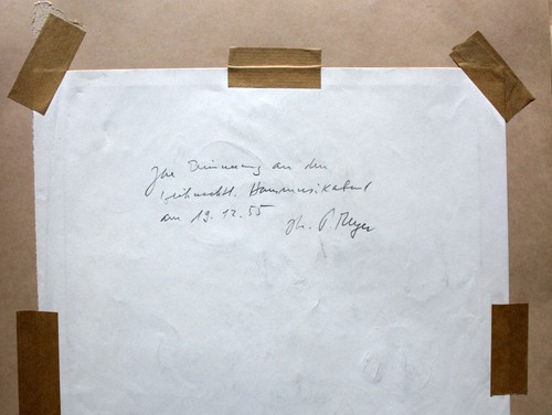 Unbekannter Künstler - Blume (1954). Zeichnung auf Papier, handsigniert. - Picture 5 of 5