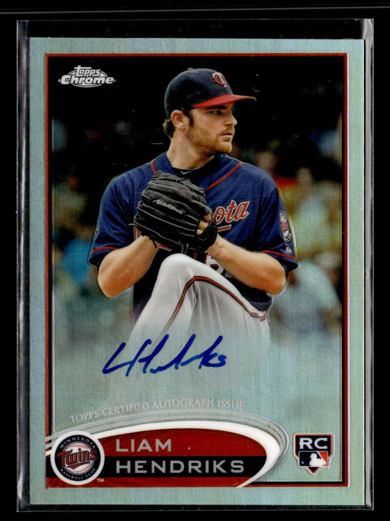 2012 Topps Chrome Liam Hendriks Rookie Refractor Autograph Auto /499 Y8300