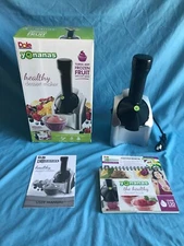 Used Dole Yonanas Healthy Soft Serve Frozen Fruit Dessert Maker w/ Recipe Book