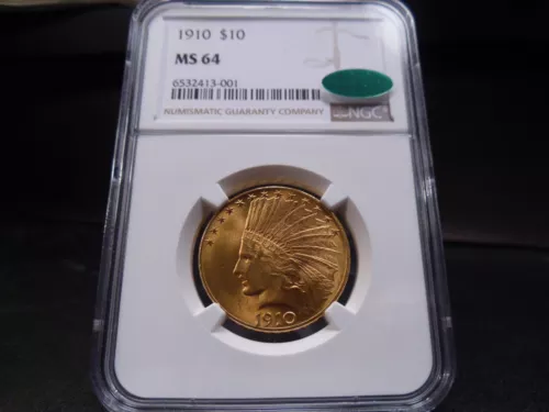 1910 MS64 $10 Indian Gold Eagle NGC/CAC Certified - Fantastic Coin