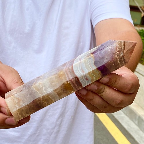 1.29LB Natural agate Amethyst QuartzAmethyst column mineral sample - 第 4/12 張圖片