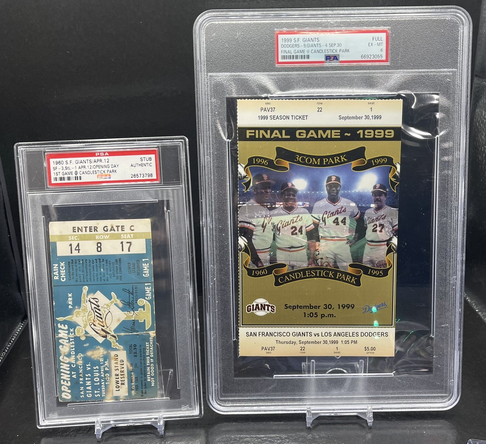 1ST & LAST GAME EVER PLAYED AT CANDLESTICK PARK TICKETS 19601999 SF