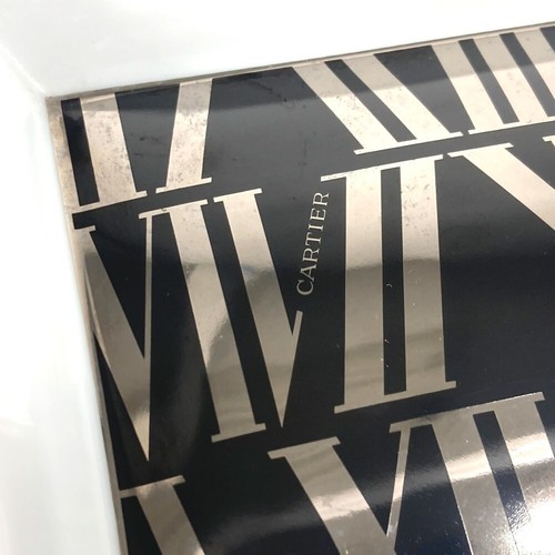 CARTIER logo Ashtray Jewelry case Accessory tray Interior ashtray White/Black - Picture 7 of 13