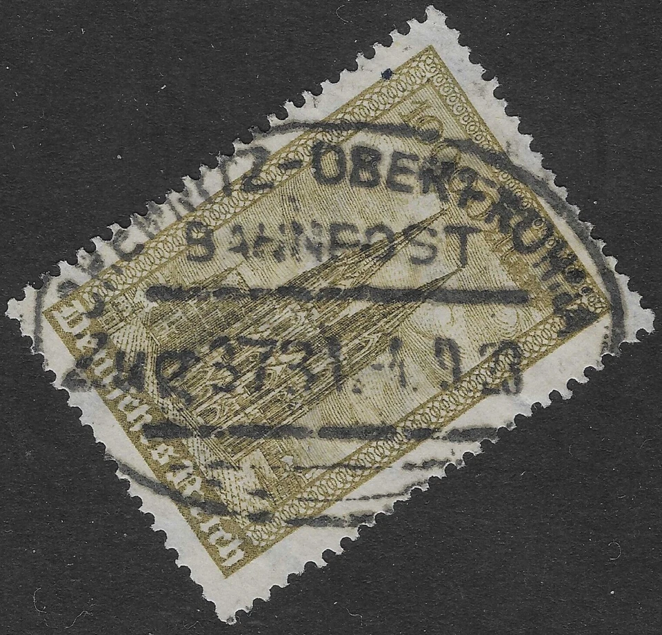 GERMANY 1923. 10,000m WITH A GOOD RAILWAY POSTMARK. SG.268.    (A926) - Image 2 of 4