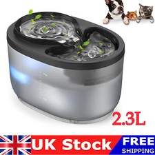 2.3L Cat LED Water Fountain for Pet Dog Drinking Water Bowl Automatic Dispenser