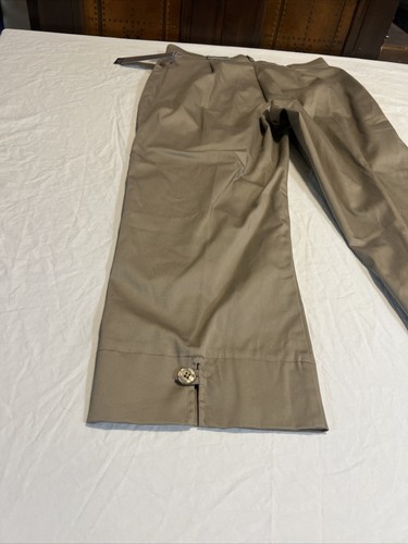 Womens TRIBAL Stretch-Extensible Trouser Cropped Capri Pants Chino Taupe Sz 8 - Picture 20 of 22