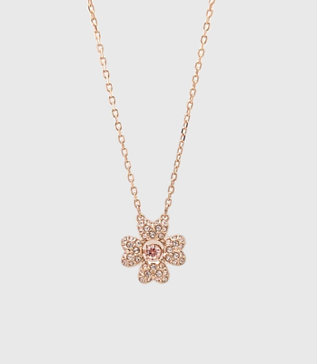 100% Authentic SWAROVSKI Rose Gold Pave Clover Idyllia pendant
