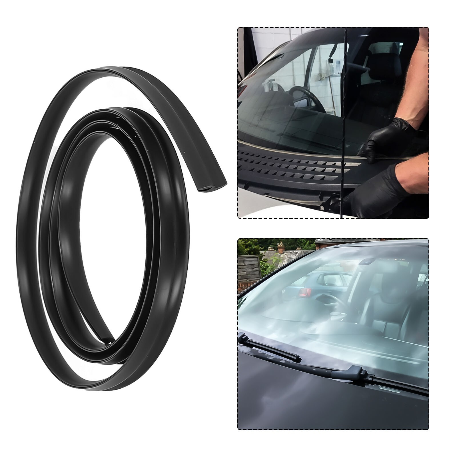 H-shaped Front Windshield Maintenance Plastic Plate Seal Rubber Auto Parts