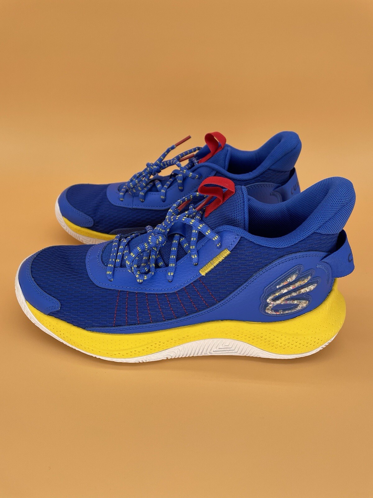 Men's Size 10/Women's Size 11.5 Under Armour Curry 3Z7 Blue Yellow Basketball Shoes No Box