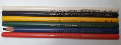 Complete Set of 6 Vintage L&C.HARDTMUTH Writing Glass, Metal, etc...