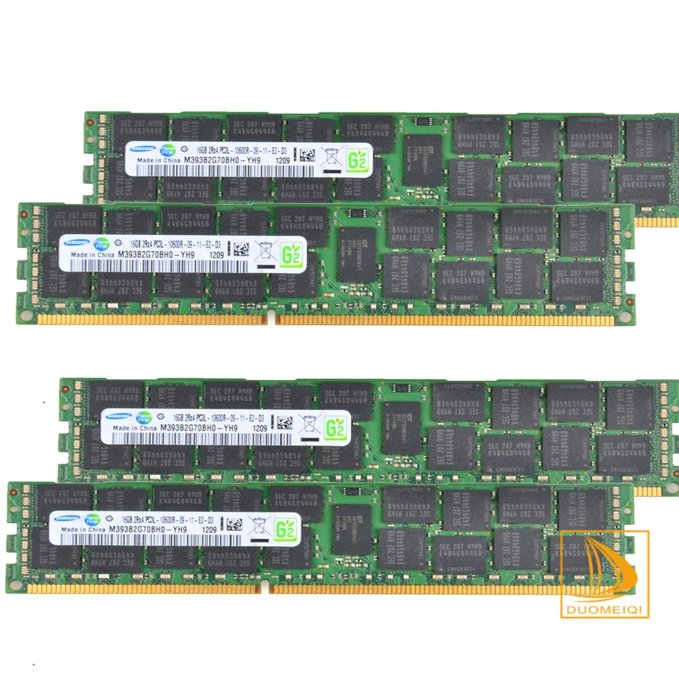 Samsung 4x 16GB 2RX4 PC3L-10600R DDR3L-1333MHz 240PIN ECC-REG Server RAM Memory - Image 4 of 4