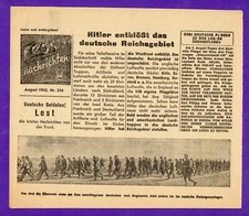 1942s RUSSIA GERMANY PROPAGANDA VINTAGE LEAFLET 473