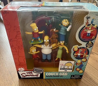 THE SIMPSONS FAMILY COUCH GAG DELUXE BOXED SET TOY FIGURES MADE BY