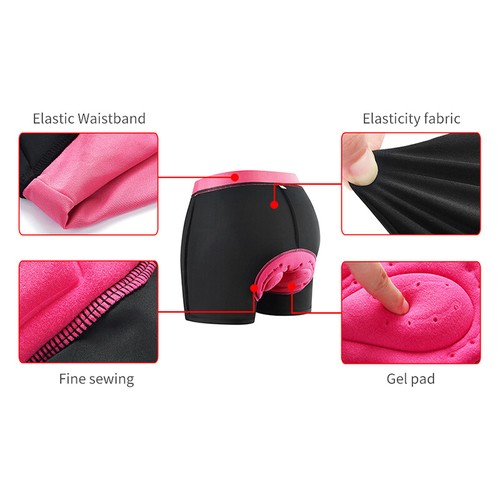 WOSAWE Women Cycling Shorts 3D Padded Underwear Bike Briefs Bicycle Underpants - Picture 3 of 9