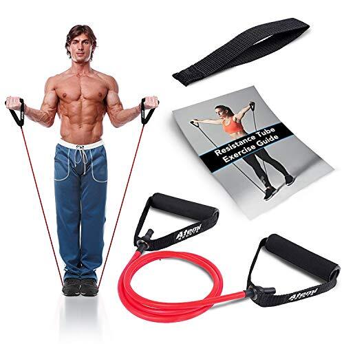 Fitness Band with Handles & Door Anchor | Resistance Tube for Strength Traini...