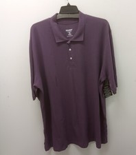 NWOT King Size Longer-Length Plum Short Sleeve Polo Shirt Size 3XL Tall