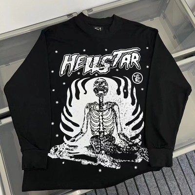 Hellstar Studios Skeleton Tee  Reach Your Inner Peace     Long sleeve