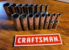 Craftsman 16 PC Deep 1/4 DR  SAE and Metric 6...