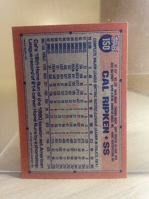 1991 Topps 40 Years Of Baseball - Cal Ripken, Baltimore Orioles