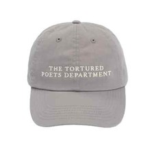 Taylor Swift The Tortured Poets Department TPD Grey Dad Cap Baseball Hat NEW