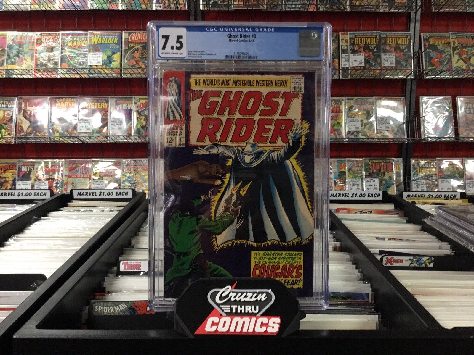 Ghost Rider #3 CGC 7.5! Marvel Comic 1967!
