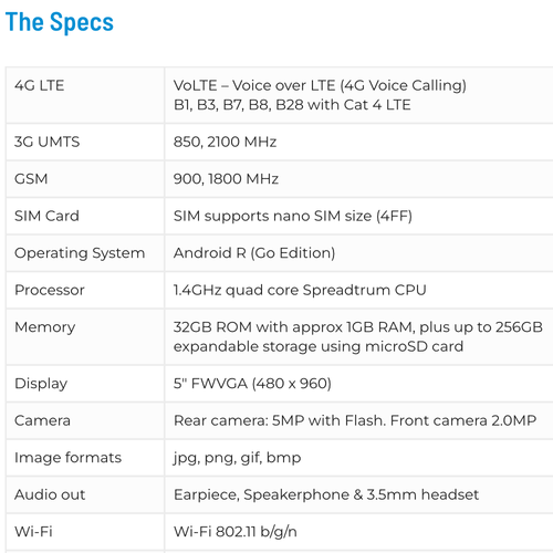 NEW Telstra Essential Smart 2.1 4G 4GX 5.0 inch VoLTE OK Blue Tick Android Phone - Picture 10 of 10