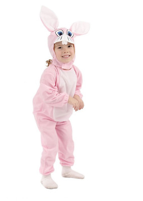 Costume Vestito Carnevale Peluche Coniglio Coniglietto Rosa 3 - 4 anni |  eBay