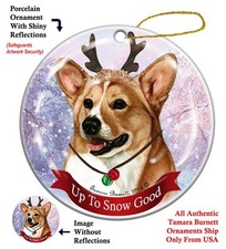 Corgi Pembroke Up To Snow Good Holiday Ornament