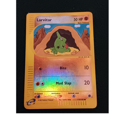Pokemon TCG Larvitar 116/165 Expedition Base Set Reverse Holo English 2002